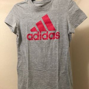 ADIDAS T-SHIRT (GRAY AND PINK)